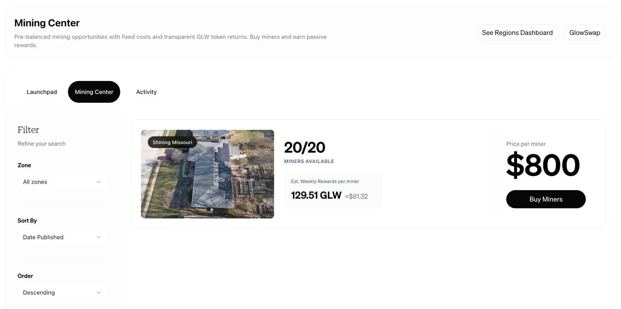 Mining Center screenshot